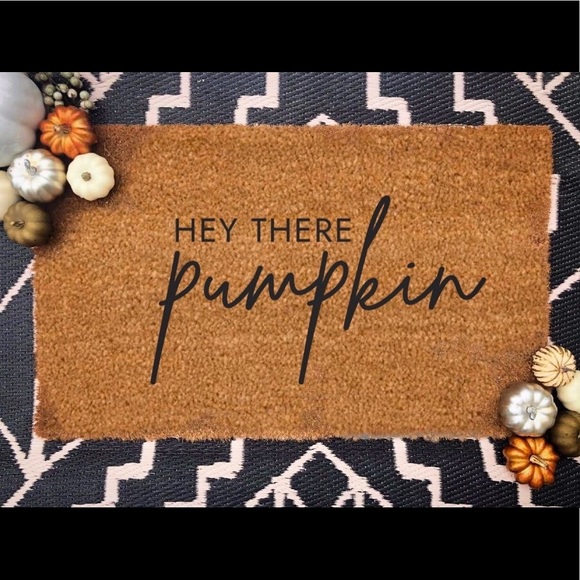 HEY THERE PUMPKIN DOORMAT - Picture 1 of 1